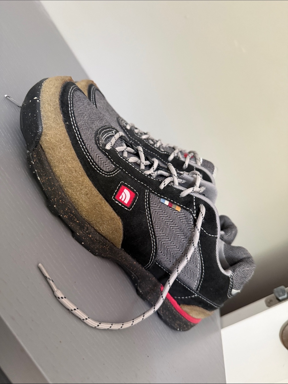 The North Face Men's Black, Gray and Olive Outdoor Sneakers